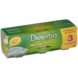 Dieterba Omogeneizzato Nasello con Patate 3x80g - Pagina prodotto: https://www.farmamica.com/store/dettview.php?id=11744