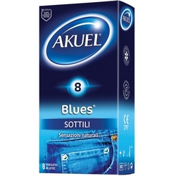 Akuel Blues Sottile 8 Profilattici - Pagina prodotto: https://www.farmamica.com/store/dettview.php?id=12111