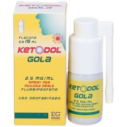 Ketodol Gola Spray 15mL - Pagina prodotto: https://www.farmamica.com/store/dettview.php?id=12304