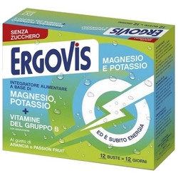 Ergovis Magnesio e Potassio Vitamine Gruppo B Senza Zucchero 12 Bustine 78g - Pagina prodotto: https://www.farmamica.com/store/dettview.php?id=12333