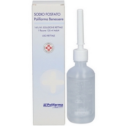 Sodio Fosfato Soluzione Rettale Adulti Polifarma Benessere 120mL - Pagina prodotto: https://www.farmamica.com/store/dettview.php?id=12351