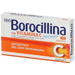 NeoBorocillina with Vitamin C without Sugar Tabltes - Product page: https://www.farmamica.com/store/dettview_l2.php?id=12500