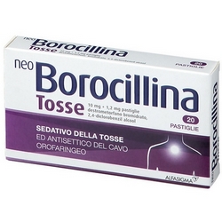 NeoBorocillina Tosse Pastiglie - Pagina prodotto: https://www.farmamica.com/store/dettview.php?id=12501